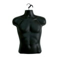 thumbnail image 2 of 6 Pack Black Male Mannequin Torso, Dress Form Tshirt Display Countertop Hollow Back Body S-M Clothing Sizes, 2 of 4