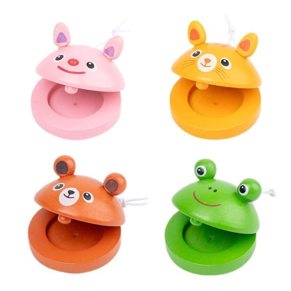LICEWO Musical Instrument Percussion Rhythm Castanets Musical Clap Board for Kid Wood Rhythm Training Kids Orff Clapper Wooden Clapper Percussion Orff Castanets