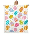 thumbnail image 5 of Aooww Soft Flannel Throw Blanket with Traditional Easter Bunny Patterns for Couch and Bed,G, 5 of 6