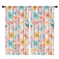 Blackout Kids Curtains,Pioneer Flower Childrens Insulated Curtains Set Of 2,Bedroom Essentials,Toddler Room Decor 42x84in(106x213cm)