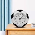 thumbnail image 1 of Reloj despertador para dormitorios de niños, reloj despertador de noche de fútbol para niños estudiantes, decoración del hogar, alarma de fútbol de escritorio (sin batería) blanco, 1 of 4