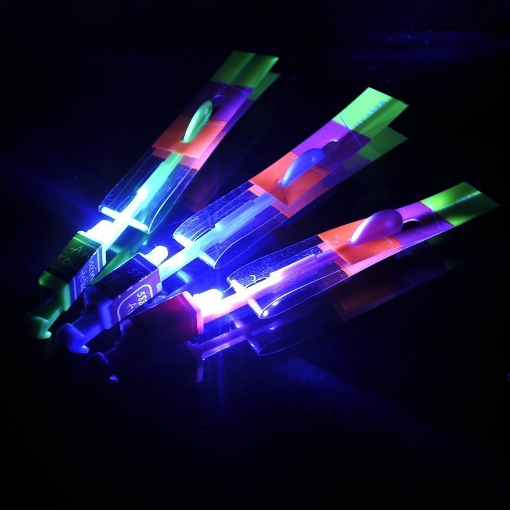 glow in the dark helicopter slingshot