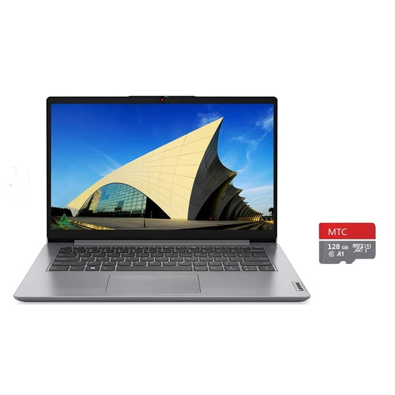 Pre-Owned Lenovo IdeaPad 1i Thin Light Laptop, 14" HD Dispay, Intel Pentium N5030(up to 3.10 GHz), Intel UHD Graphics, 4GB RAM, 256GB Storage (128GB eMMC+MTC 128GB Flash Memory), Windows 11 S, Cloud Grey