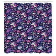thumbnail image 2 of Ambesonne Cartoon Shower Curtain, Unicorns Stars Hearts Art, 69"Wx75"L, Pink Blue Violet Indigo, 2 of 4