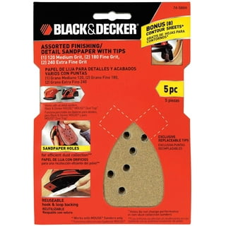 MTP Brand MTP Tm Pack of 10/30/50 Large Mouse Detail Sander Sandpaper Hook  & Loop Sandstorm Mega Black and Decker Sandstorm, Cyclone 4-3/16x6-3/4