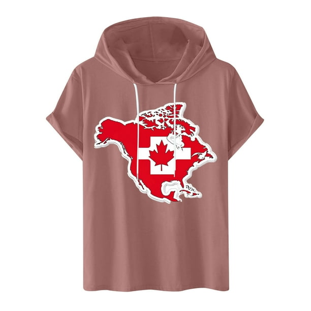 Blusa con capucha de manga corta para hombre, informal, con estampado, a la moda, con capucha, camiseta deportiva de manga corta, blusa de poliéster para hombre