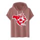 thumbnail image 1 of Blusa con capucha de manga corta para hombre, informal, con estampado, a la moda, con capucha, camiseta deportiva de manga corta, blusa de poliéster para hombre, 1 of 6
