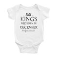 thumbnail image 1 of Kings Are Born In December Funny Baby Bodysuit Boy Girl Unisex, 1 of 3