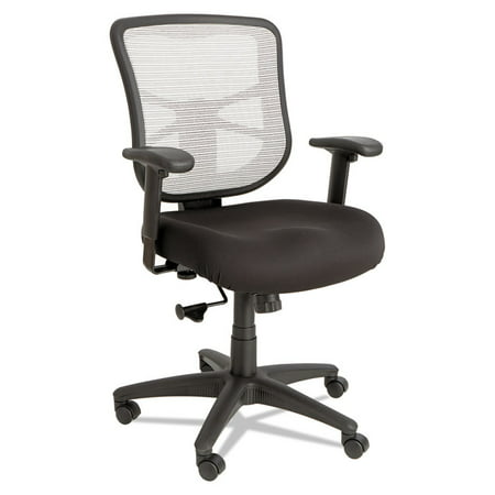 Alera Elusion Series Mesh Mid-Back Swivel/tilt Chair, Black/white