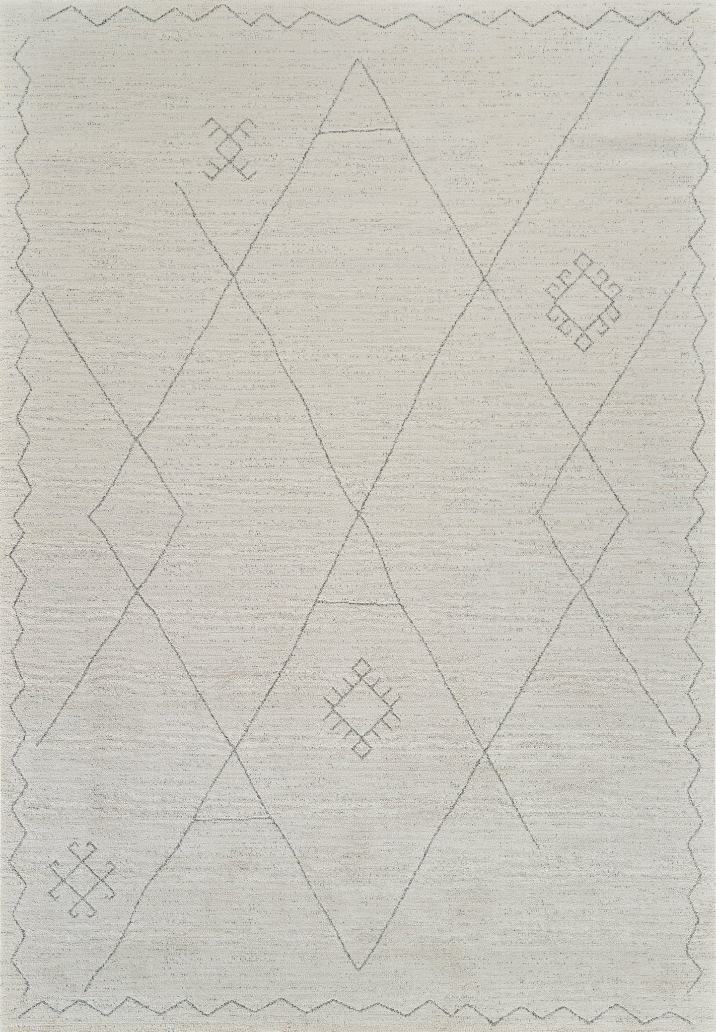 Rug Branch Casa Abstract Indoor Area Rug, Beige Cream, Boho - Living Room, Bedroom, Dining Room, and Kitchen