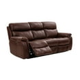 thumbnail image 3 of Armen Living Montague Dual Power Reclining 2 Piece Sofa and Recliner Set in Genuine Brown Leather, 3 of 4