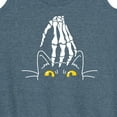 thumbnail image 3 of Instant Message - Skeleton Hand Petting Cat - Women's Racerback Tank Top, 3 of 6