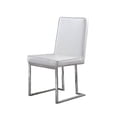thumbnail image 2 of Simplistic White Faux Leather Side Chairs with Silver Chrome Base (Set of 2), 2 of 4