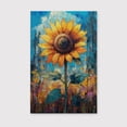 thumbnail image 2 of Sunflower Flower Canvas Wall Art 8x12 inches - Soft Antique Cottagecore Sunflower Flower Watercolor Floral Wall Art for Interior, 2 of 5