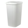 thumbnail image 4 of Hefty Kitchen Trash Can, 13.3 Gallon Plastic Touch Top Garbage Bin with Push Button Lid, White, 4 of 10