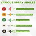 thumbnail image 7 of Pressure Washer Extension Wand Set, Stainless Steel Curved Power Washer Wand with 30°, 90° and 120° Angled Lances, 5 Spray Nozzle Tips, 1/4" Quick Connect, 4000 PSI, 7 of 7