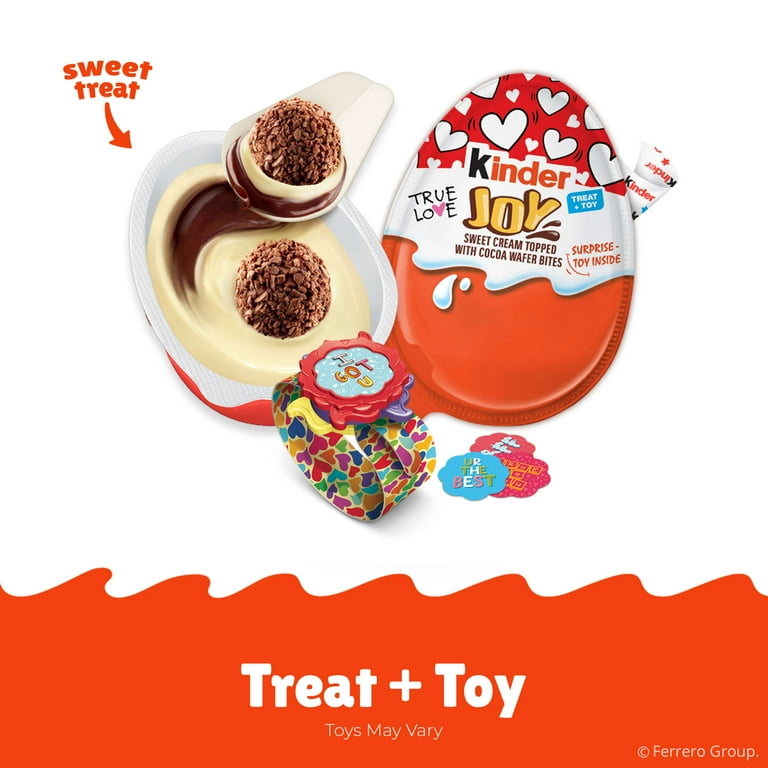 Kinder Joy Chocolate Candy Covered Eggs, Treat Plus Toy, Sweet