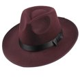 thumbnail image 2 of Hevirgo Sun Visor Men Women Hard Felt Wide Brim Fedora Panama Hat Autumn Vintage Cap, 2 of 8