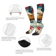 thumbnail image 3 of Balery Retro American Eagle Printed Novelty Socks Men's Women's Crew Socks Sports Socks Knee High Socks Cotton Socks Quirky and Cool Socks, 3 of 9