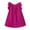Hot Pink, variant on FAOWME Toddler Girls Fly Sleeve Solid Color Dress Dance Party Dresses Sundress Purple 3-4 Years
