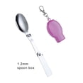 thumbnail image 3 of Bewildely Cubiertos para acampar de acero inoxidable, cubiertos portátiles, lavables, suaves, plegables, para exteriores, vajilla con estuche de Cocina y Comedor Cuchara de 1.2 mm Rosa Bewildely HA075279-02, 3 of 6