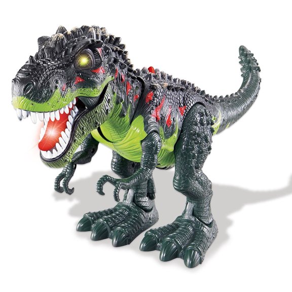 Open Box Prehistoric Past Tyrannosaurus T-Rex Dinosaur With Lights And Sounds - Green