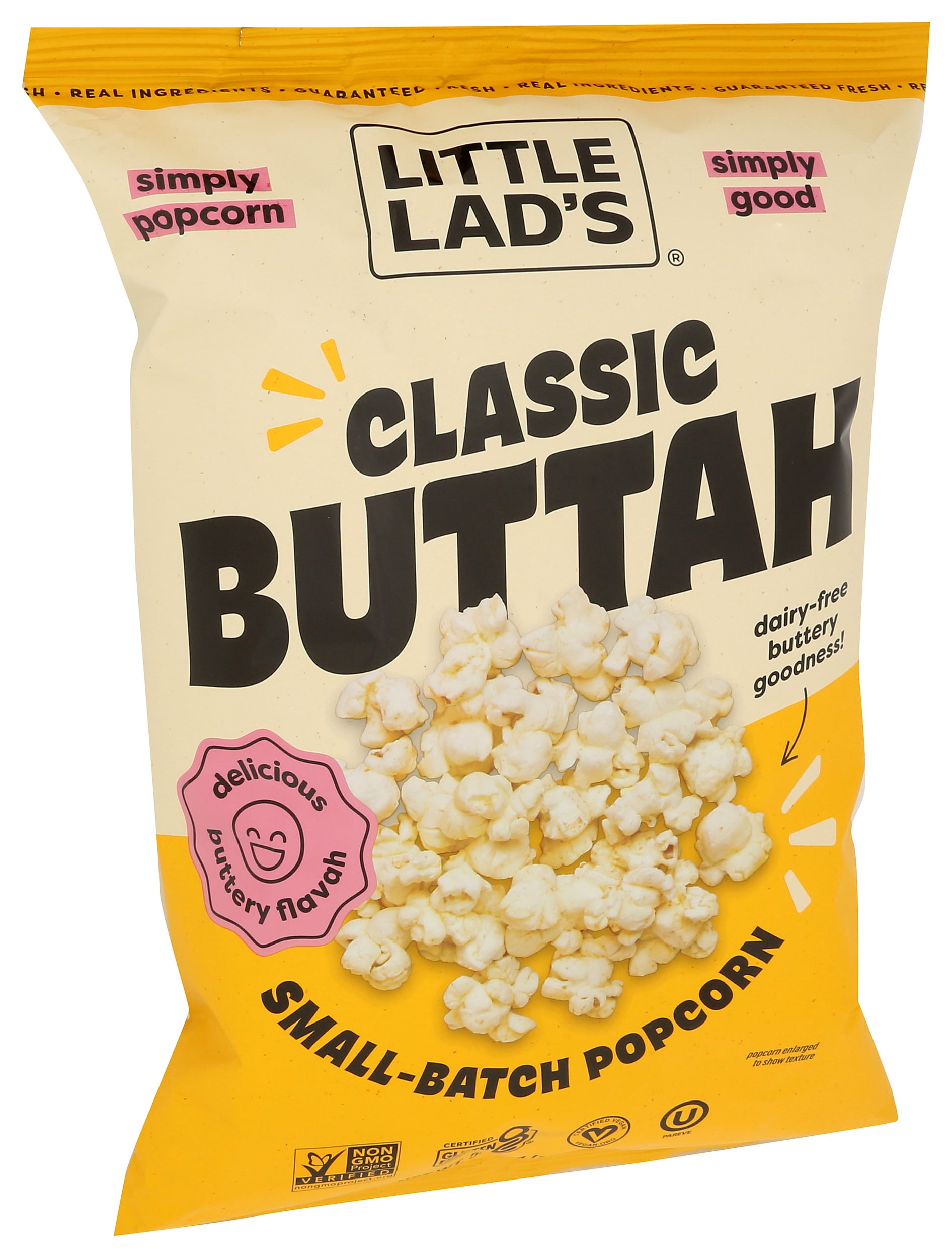 Pack of 6, Little Lads Classic Buttah Popcorn, 5.4 oz