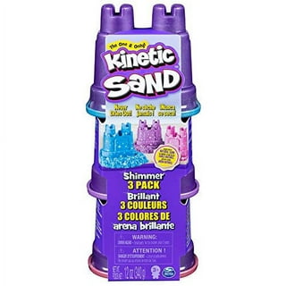 Kinetic sand inside a water table for fun during the winter!
