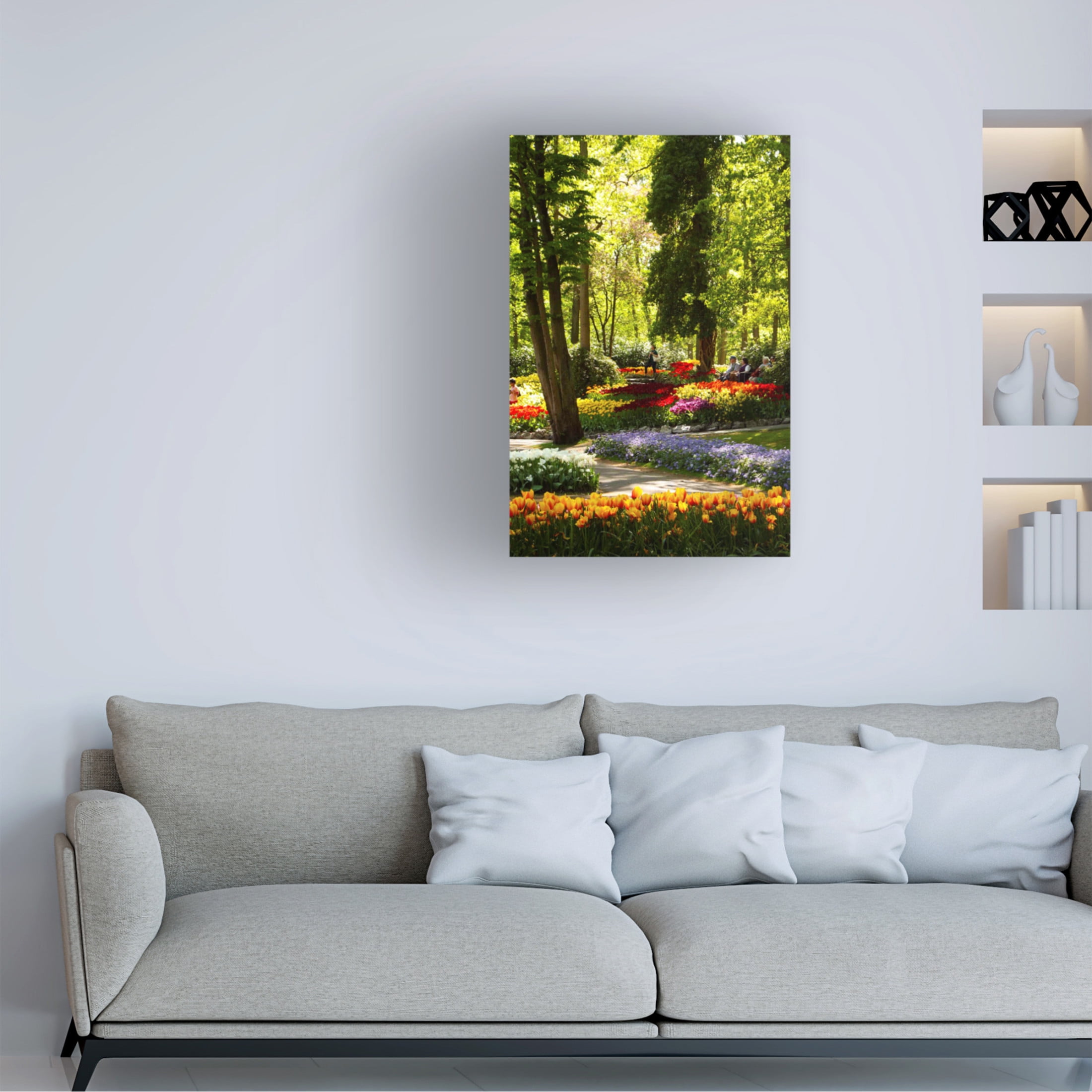 Canvas Wall Art - DANE 'Keukenhof Gardens 2' Wall Art for Living Room, Bedroom, or Office Décor by Trademark Fine Art - 12 x 19 Inches