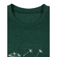 thumbnail image 4 of TWZH Women Dandelion Graphic Just Breathe Letter Print Long Sleeve Top, 4 of 6
