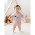 thumbnail image 3 of Rovasas Baby Sweater Romper Long Sleeve Embroidery Bodysuit Birthday Outfit, 3 of 9