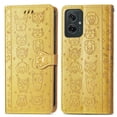 thumbnail image 1 of Funda Cartera FOXDOCK para Motorola Moto G55 , Flip PU con Relieve de Gatos y Perros, Tarjetero y Soporte, 1 of 6