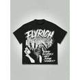 thumbnail image 1 of Men's Summer Round Neck Short Sleeved Casual Pure Cotton Print Hand Drawn Y2k Style, 1 of 6