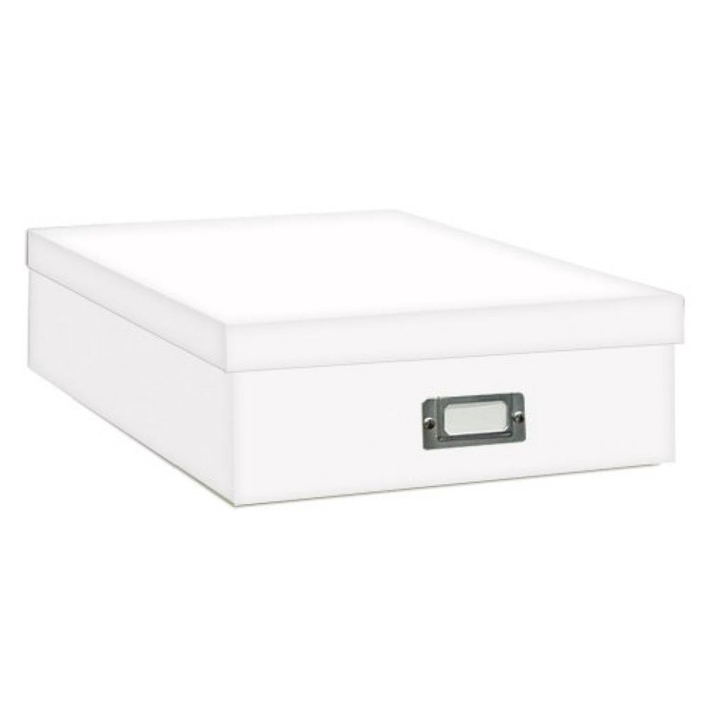 Pioneer Jumbo Scrapbook Storage Box, Crafters White, 14 3/4" X 13" X3 3