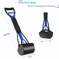thumbnail image 3 of Non-Breakable Pet Pooper Scooper for Dogs, Portable Dog Pooper Scooper with Long Handle & High Strength Durable Spring, Foldable Dog Poop Waste Pick Up Rake, Jaw Claw Bin for Grass and Gravel, 3 of 7