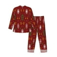 thumbnail image 2 of Kll Merry Christmas Sleepwear Mens Flannel Pajamas,Long Cotton Pj Set, 2 of 9