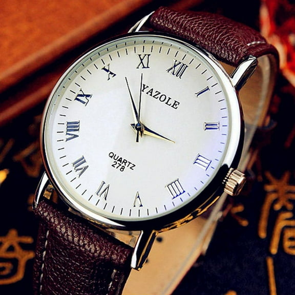 SSKFHGI Mens Wrist Watches Watch Analogue Quartz Fashion Gift Leather 1