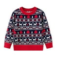 thumbnail image 3 of MEZZALL Toddler Boys Girls Christmas Cartoon Prints Sweater Long Sleeve Warm Knitted Pullover Knitwear Xmas Tops Breathable O-Neck Child Dailywear, 3 of 9