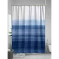 thumbnail image 5 of Shower Curtain Waterproof for Bathroom 72x72 Inch, Navy Blue White Bath Curtain for Bath Stalls and Tub Ombre Abstract Decorative Shower Curtains with Hooks, 5 of 8