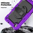 thumbnail image 3 of For Lenovo Tab M8 4th Gen Case 8 inch 2024/2023, 360 Rotating Shockproof Cover with Stand, Screen Protector, Shoulder Strap, Purple, 3 of 7