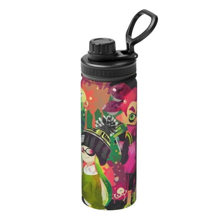 

Girls Splatoon Squid Unisex Sports Insulated Water Bottles Kettle Stainless Steel Portable Cup 18OZ For Travel Gym Running School Office