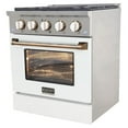 thumbnail image 2 of Pemberly Row 30" Stainless Steel Propane Gas Range in Gold/ White/Silver, 2 of 11