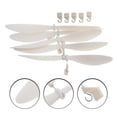 thumbnail image 4 of MOVTOTOP White ABS Model Helicopter Propeller Blades with Durable Rubber Band Power for Home Use 5pcs, 4 of 7