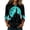 Cyan #106, variant on Halloween Shirts Women Funny 3/4 Sleeve Pullover Spooky Bat Printed T Shirts Horror Crew Neck Tops Holiday Three Quarter Length Blouses, 2XL