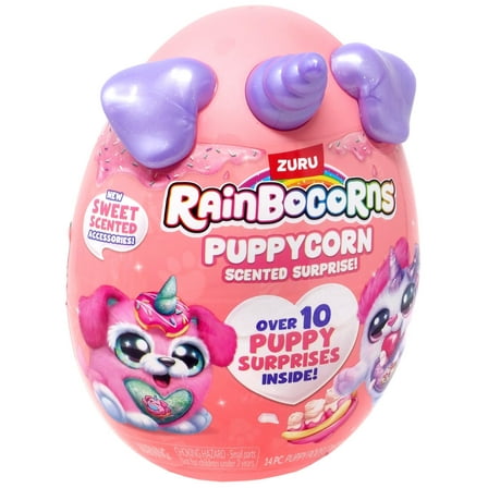 ZURU Rainbocorns Puppycorn Scented Surprise Slow Rise Plush, Purple