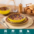 thumbnail image 4 of vancasso 16 Pieces Dinnerware Sets, Plates and Bowls Set, Porcelain Dishes Set for 4, Microwave Dishwasher Safe, Bohemian Style, 4 of 12