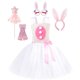 thumbnail image 1 of Bebé niñas conejo blanco Cosplay tutú vestidos Pascua conejito fiesta de cumpleaños ropa para niños princesa niño vestido de baile disfrazXXL (10-12T) Gao Jinjia LED, 1 of 2