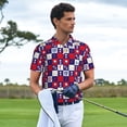 thumbnail image 3 of Balery golf Camisa Polo de Hombre con Estampado, de Manga Corta y Tejido Medio, Camisa Tipo Golf Polo-Medium, 3 of 6