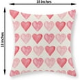 thumbnail image 6 of Valentines Day Pillow Covers 18x18 Set of 2, Valentines Decor Linen Pillowcase Pink Love Heart Valentines Throw Pillows Anniversary Mother''s Day Decorative Outdoor Cushion Case for Sofa Couch, 6 of 6