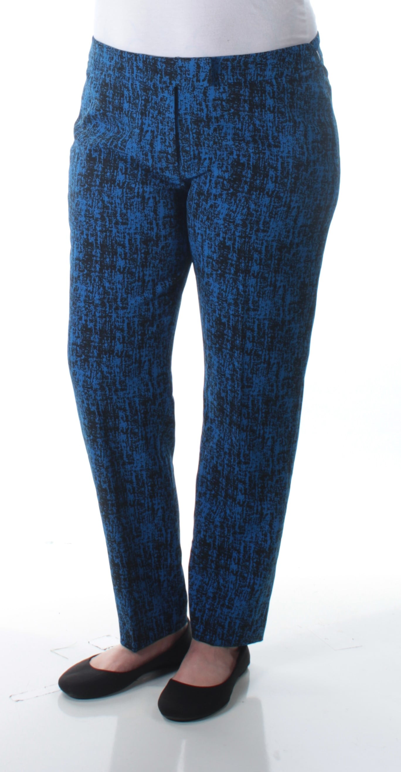 Anne Klein - ANNE KLEIN Womens Blue Printed Pants Size: 12 - Walmart.com - Walmart.com